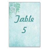 Wedding Blue Floral Kaart (Voorkant)