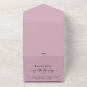 Wedding Blush Pink All in one invite save the date All In One Uitnodiging (Buitenkant)