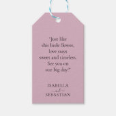 Wedding Blush Pink Lavender Touch Cadeaulabel (Voorkant)