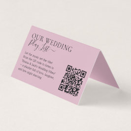 Wedding Blush Pink QR Code Playlist Kaart