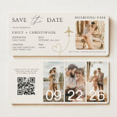 Wedding Boarding Pass Plane QR Code