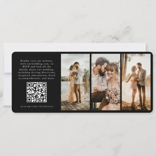 Wedding Boarding Pass QR Code Ticket (Achterkant)