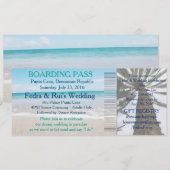 Wedding Boarding Pass Ticket-Bestemming Kaart (Voorkant / Achterkant)