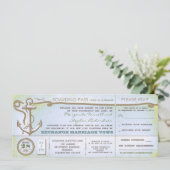 Wedding Boarding Pass- tickets met RSVP Kaart (Staand voorkant)