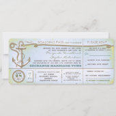 Wedding Boarding Pass- tickets met RSVP Kaart (Voorkant)