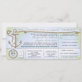 Wedding Boarding Pass- tickets met RSVP Kaart
