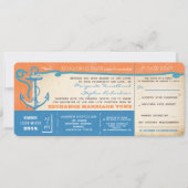 Wedding Boarding Pass- tickets met RSVP Kaart (Voorkant)