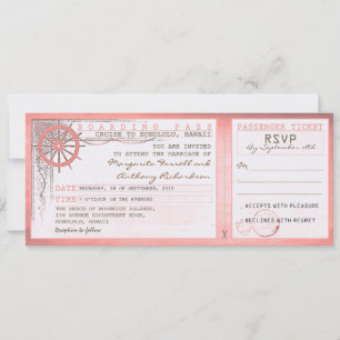 Wedding Boarding Pass- tickets met RSVP Kaart