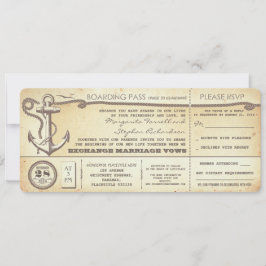 Wedding Boarding Pass- tickets met RSVP Kaart