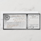 Wedding Boarding Pass- tickets met RSVP Kaart (Voorkant)