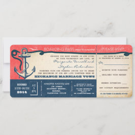 Wedding Boarding Pass- tickets met RSVP Kaart
