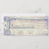 Wedding Boarding Pass- tickets met RSVP Kaart (Voorkant)