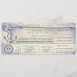 Wedding Boarding Pass- tickets met RSVP Kaart