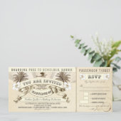 Wedding Boarding Pass tickets - Uitnodigingen (Staand voorkant)