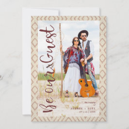 Wedding Bohemian Tribal Textile Texture Background Kaart