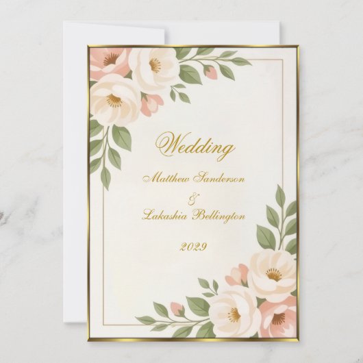 Wedding Boho Style Mooie moderne Sophisticated Kaart (Voorkant)