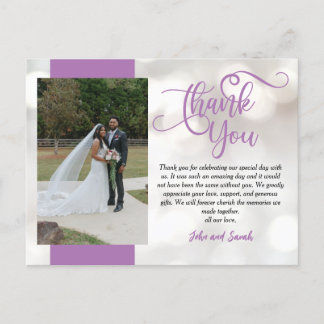 Wedding Bokeh Dank je wel, Briefkaart