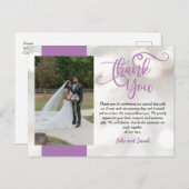 Wedding Bokeh Dank je wel, Briefkaart (Voorkant / Achterkant)