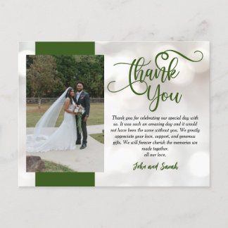 Wedding Bokeh Dank je wel, Briefkaart