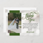 Wedding Bokeh Dank je wel, Briefkaart (Voorkant / Achterkant)