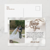 Wedding Bokeh Dank je wel Briefkaart (Voorkant / Achterkant)