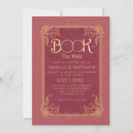Wedding-Book The Date Invitation Kaart