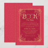 Wedding-Book The Date Invitation Kaart (Voorkant / Achterkant)