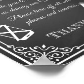 Wedding-bord "ceremonie zonder stopcontact" Afdruk Poster (Hoek)