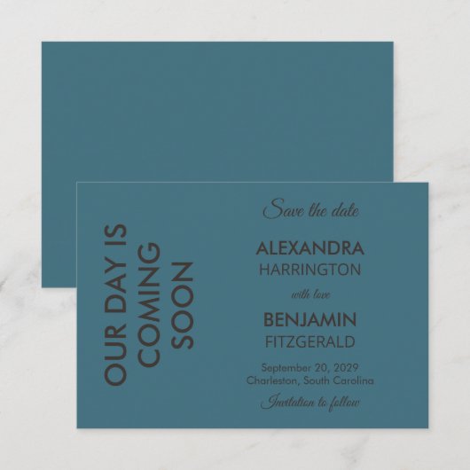 Wedding Botanical Vintage | Curated Floral Palette Save The Date (Voorkant / Achterkant)