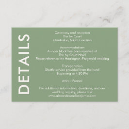 Wedding Botanical Vintage | Elegant Curated Detail Informatiekaartje