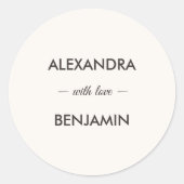 Wedding Botanical Vintage | Elegant Sealing Accent Ronde Sticker (Voorkant)