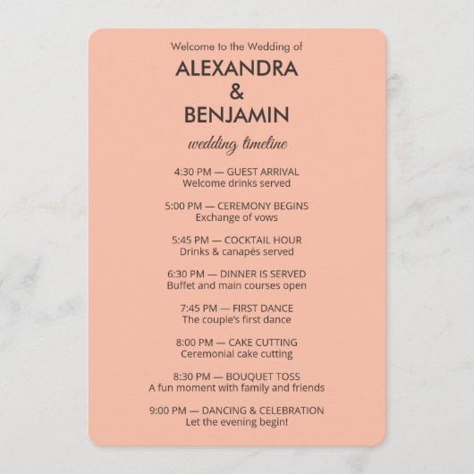 Wedding Botanical Vintage | Elegant Wedding Programmakaart (Voorkant)