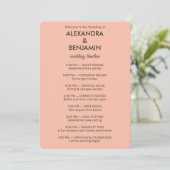 Wedding Botanical Vintage | Elegant Wedding Programmakaart (Staand voorkant)