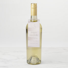 Wedding Bottle Hanger | Elegant Modern Blush Pearl