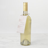 Wedding Bottle Hanger | Elegant Modern Blush Pearl (Schuin)