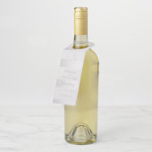 Wedding Bottle Hanger | Lichtgevende zilveren stre (Schuin)