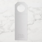 Wedding Bottle Hanger | Lichtgevende zilveren stre (Achterkant)