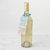 Wedding Bottle Hanger | Modern monogram strand (Schuin)