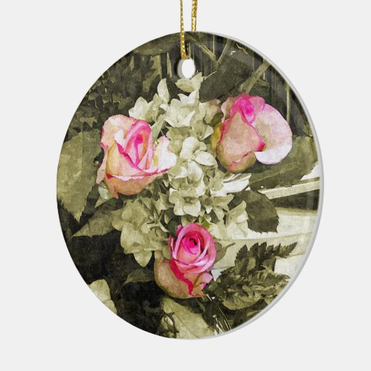 Wedding Bouquet Keramisch Ornament (Links)