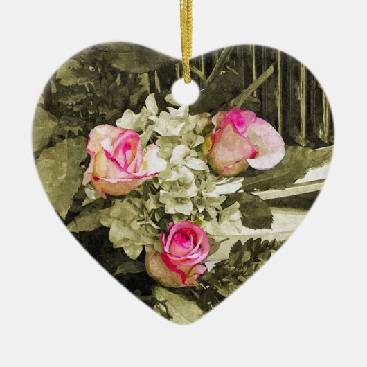 Wedding Bouquet Keramisch Ornament (Voorkant)