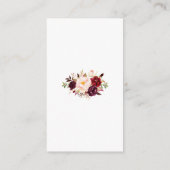 Wedding Bourgondië Krans Registry Insert Kaart (Achterkant)