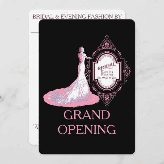 WEDDING BOUTIQUE ~ Invitation Kaart (Voorkant / Achterkant)