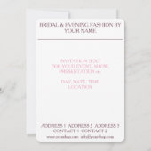 WEDDING BOUTIQUE ~ Invitation Kaart (Achterkant)