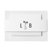 Wedding Bow Belly Band Uitnodigingen Wikkel (Voorkant Voorbeeld)