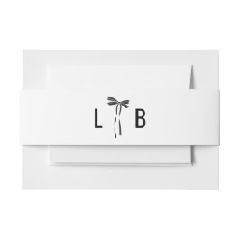 Wedding Bow Belly Band Uitnodigingen Wikkel