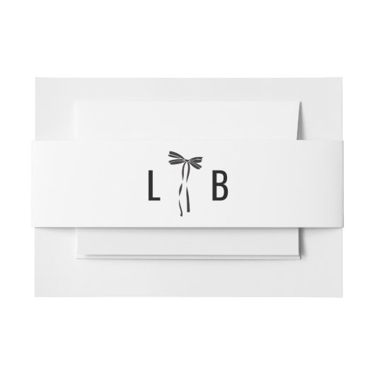 Wedding Bow Belly Band Uitnodigingen Wikkel (Voorkant Voorbeeld)