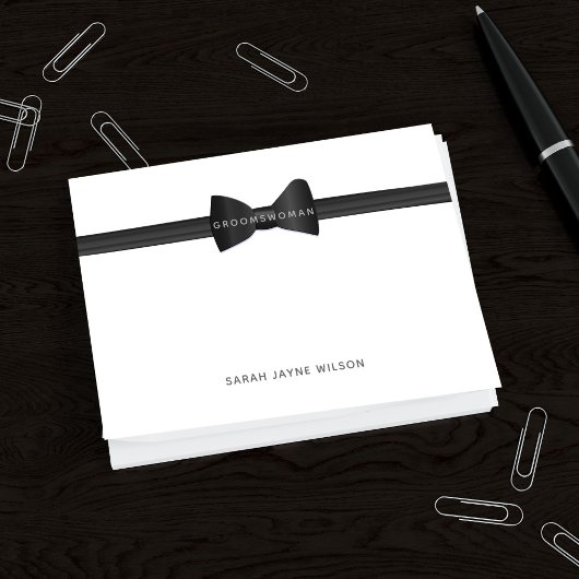 Wedding Bow Stropdas Groomswoman Post it Notes