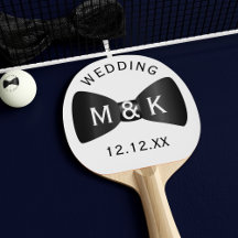 Wedding Bow Stropdas Personalized Ping Pong Paddle