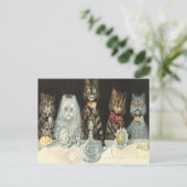 Wedding Breakfast Food Biscuits By Louis Wain Briefkaart (Staand voorkant)