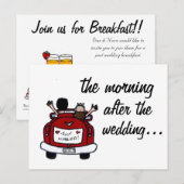 Wedding Breakfast Invite Uitnodiging Briefkaart (Voorkant / Achterkant)